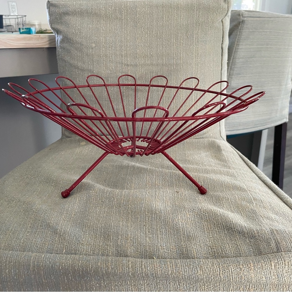 Red Metal Basket